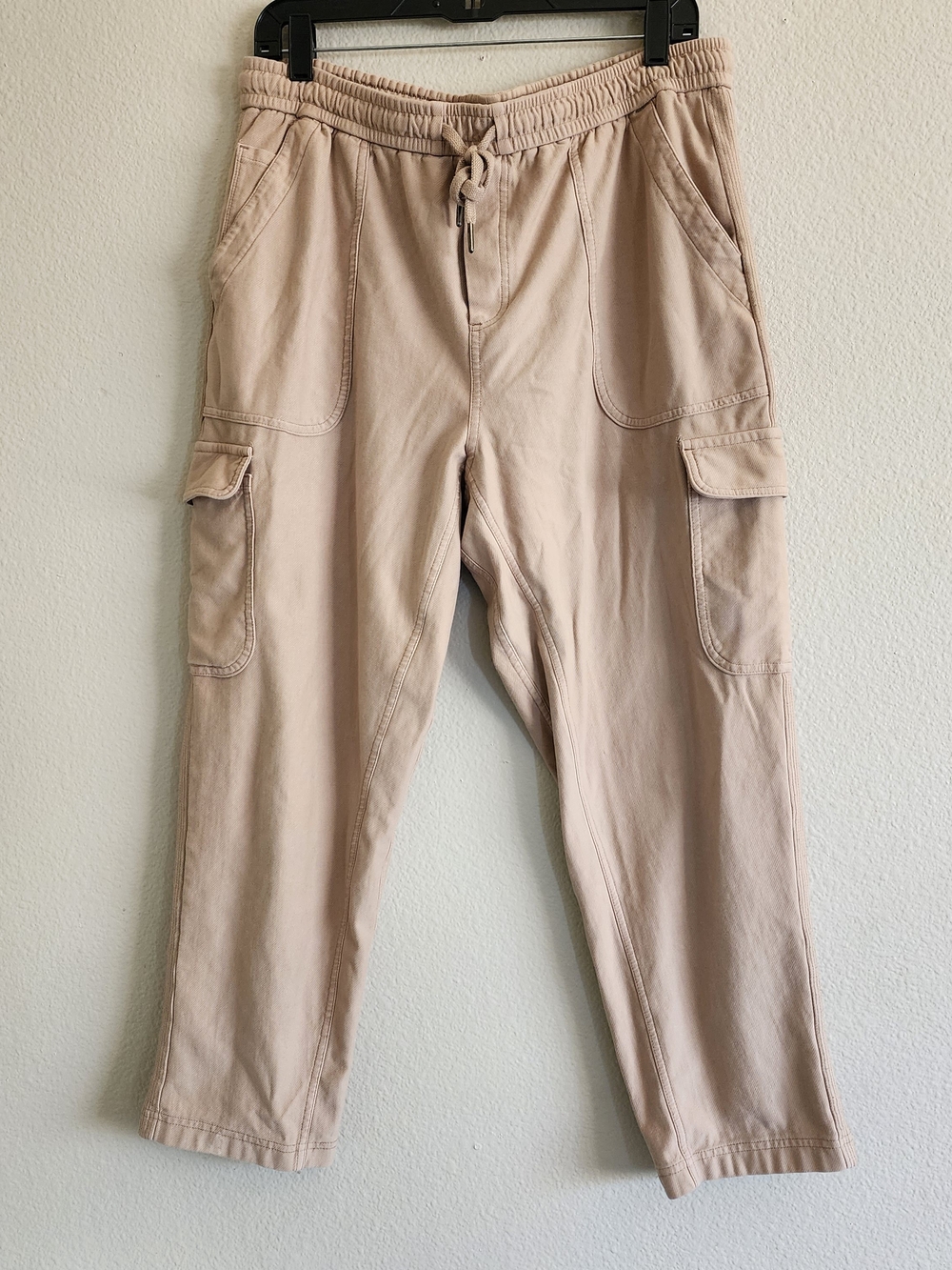 Athleta Farallon Cargo Crop Pants Khaki Tan Size 14